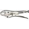 Locking pliers with curved jaws and wire cutter type 5630